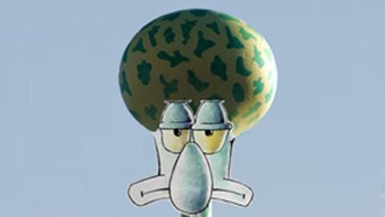 Gambar Squidword yang dipadukan dengan menara. (Foto: Boredpanda)