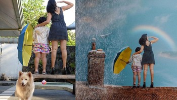 Dari berdiri di bangku, jadi di atas atap rumah. Foto: thisisinsider.com