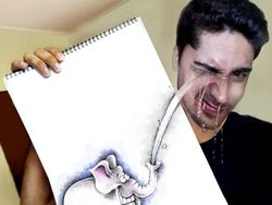 Kreatif! Perpaduan Benda Nyata dengan Lukisan