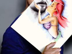 Kreatif! Perpaduan Benda Nyata dengan Lukisan