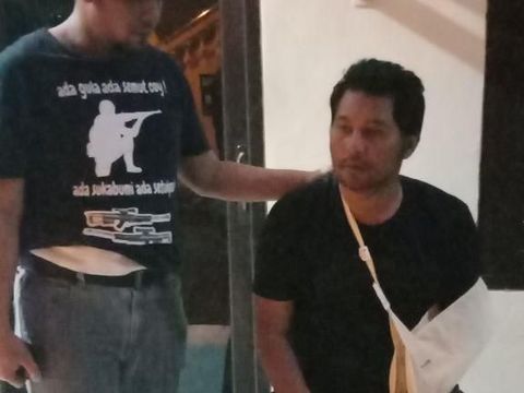 Polisi yang disabet clurit oleh pelaku