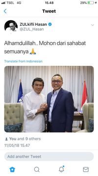 Partai Idaman Gabung PAN, Zulkifli Posting Foto Bareng Rhoma