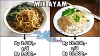 Meskipun menunya sama, tapi kalau lokasinya beda ya harganya juga beda. Kaya mie ayam gerobakan vs mie ayam di restoran ini. Foto: Istimewa