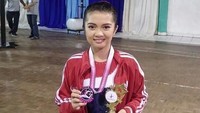 Berkat latihan kerasnya, Afiqah pun menyabet juara 3 dalam lomba International Gymnastic Invitation 2017. (Foto: Instagram/amaninaafiqah)