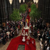 Prosesi pemberkatan berlangsung di Westminster Abbey, London, Inggris. Di gereja tua yang pertama kali dibuka pada tahun 1090 ini, sejoli tersebut mengucapkan janji sehidup sematinya. (Foto: Getty Images)