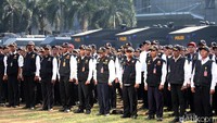 Pantauan di lokasi, apel dimulai sekitar pukul 08.30 WIB. Kopdar Kamtibmas sendiri dihadiri 3.000 orang anggota.