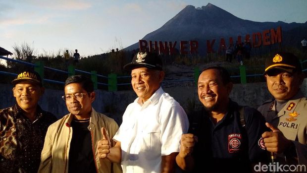 Datangi Bunker Kaliadem di Merapi, Mensos Pastikan Sleman Aman