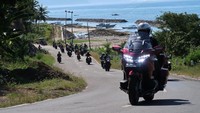 Dua unit Gold Wing yang baru saja diserahkan untuk pertama kalinya kepada konsumen oleh Astra Motor beberapa waktu lalu langsung dicoba untuk touring sejauh 680 KM. Foto: Dok. Astra Motor