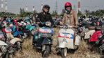Keseruan Pencinta Vespa di Jakarta Mods May Day
