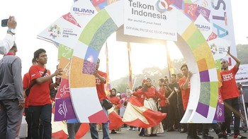 Acara tersebut digelar di kawasan CFD, Jakarta, Minggu (13/5/2018). 