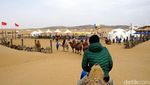 Foto: Sensasi Naik Unta di Padang Pasir China