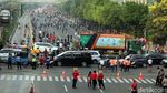 Lalin Sekitar Monas Buka-Tutup Selama Parade Karnaval Asian Games
