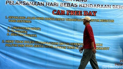 Spanduk Imbauan Pergub Mejeng di CFD