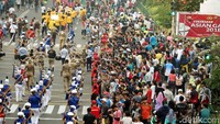 Parade ini dimulai dari Patung Kuda, Monas, lanjut ke Sarinah, Jalan MH Thamrin, lalu finish di Kementrian Komunikasi dan Informatika.