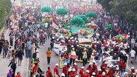 Acara ini dihadiri Wakil Presiden Jusuf Kalla (JK) dan jajaran kementerian.