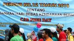 Spanduk Imbauan Pergub Mejeng di CFD