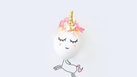 Coba tebak kepala unicorn ini terbuat dari apa? Jawabannya adalah telur rebus. Lucu banget, kan? Foto: Instagram @jesuso_ortiz