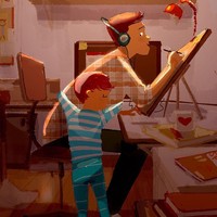 Jadi seorang ayah yang tengah sibuk melakukan pekerjaan di rumah harus siap menghadapi gangguan kecil dari sang buah hati yang ingin bermanja-manjaan dengannya. (Foto: @pascalcampionart)