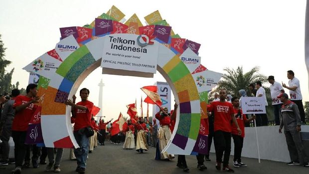 JK Buka Parade 100 Hari Menuju Asian Games 2018 di Monas