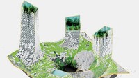 Pembangunan kompleks gedung yang terdiri dari empat bangunan ini tengah dibahas di badan air pusat. Istimewa/Inhabitat.