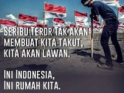 Gambar Pengobar Semangat Lawan Teroris Banjir di Medsos