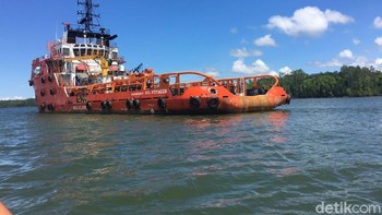 Awak media dan tamu undangan hanya berkesempatan mengunjungi kapal ASL Voyager. Foto: Agus Tri Haryanto/detikINET