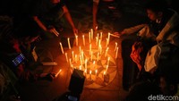 Aksi diikuti tokoh lintas agama. (Foto: Suryaman Candi/detikcom)