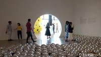Satu slot waktu diberikan durasi 2 jam lamanya untuk berkeliling pameran.  Foto: Tia Agnes/ detikHOT