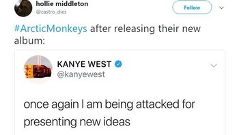 Mungkin begitu melihat meme-meme tadi, Arctic Monkeys bisa jadi merasa diserang karena memunculkan ide baru. Foto: istimewa