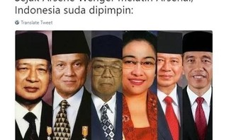 Saking lamanya, selama Wenger melatih Arsenal, Indonesia sudah dipimpin oleh enam presiden berbeda. (Foto: Twitter)