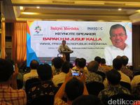 Wapres Jusuf Kalla menyampaikan pidato