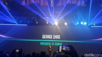 Honor adalah brand muda, kami selalu ingin mendobrak tradisi, kata George memulai pemaparannya.  Foto: detikINET/Indah Mutiara Kami
