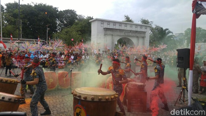 Tradisi Dugderan sambut Ramadan di Semarang, Selasa (15/5/2018).