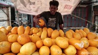 Menurut pedagang menjelang Ramadan permintaan buah timun suri dan blewah meningkat.