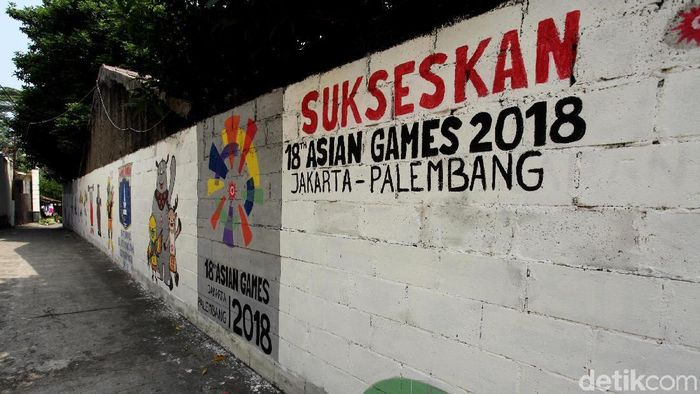 Mural Asian Games 2018 (Lamhot Aritonang/detikSport) Mural Asian Games 2018 (Lamhot Aritonang/detikSport)