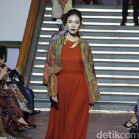 Fashion show koleksi busana Ramadan 2018 Alleira Batik bertema La Splendeur bertempat di Lamoda Cafe, Plaza Indonesia, Jakarta. Rabu [9/5/2018]. Foto: Mohammad Abduh/Wolipop