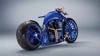 motor tersebut dijuluki Harley-Davidson Bucherer Blue Edition. Untuk modifikasinya sendiri tidak memakan biaya yang mahal, namun berlian yang disematkan pada motor lah yang membuat Harley-Davidson Bucherer Blue Edition itu punya harga yang sangat mahal. Foto: Pool (Autoevolution)