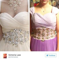 Jika menginginkan dress pas badan dan rumit detail, sebaiknya beli langsung di toko atau pesan pada perancang agar hasilnya tidak seperti ini. Foto: Twitter