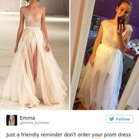 Gaun yang dipamerkan di runway biasanya memang tidak bisa dijual saat cyber Monday. Karena jangan berharap lebih. Foto: Twitter