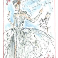 Meghan Markle sebagai pengantin yang edgy diimajinasikan oleh Karl Lagerfeld, creative director Chanel. Foto: Dok. WWD