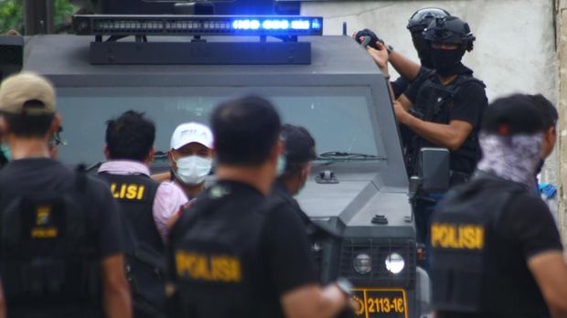 Ilustrasi anggota Brimob yang diperbantukan di Densus 88/AT Polri.