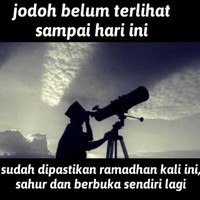Sabar ya Ramadan kali ini jodoh belum terlihat, sehingga dipastikan sahur dan berbuka puasa masih sendiri. Foto: Istimewa