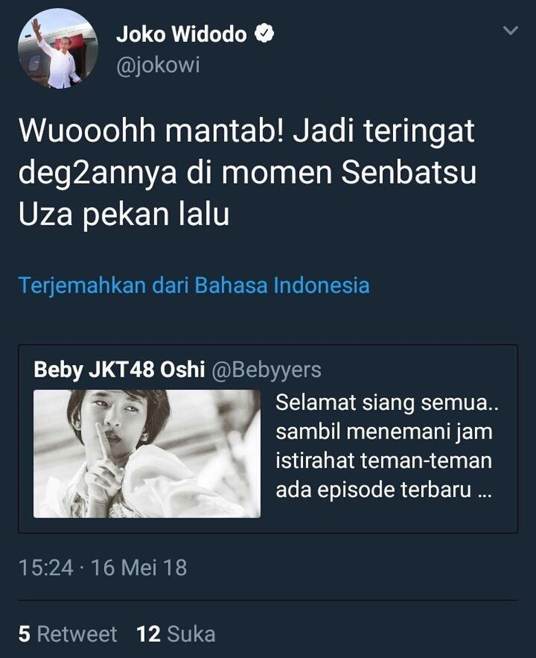 Cerita Admin Jokowi Dibebastugaskan Gegara Tweet JKT48 Cerita Admin Jokowi Dibebastugaskan Gegara Tweet JKT48