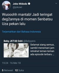 Ngetwit JKT48, Admin Twitter Jokowi Dipecat