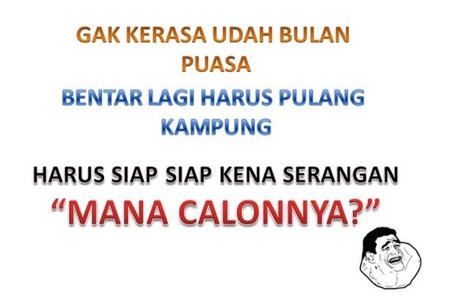 Siap-siap pas lebaran diteror keluarga dengan pertanyaan mana pasangannya? Foto: Istimewa