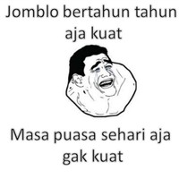 Sindiran untuk jomblo yang nggak kuat menahan lapar dan haus saat Bulan Ramadan. Foto: Istimewa