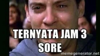 Sudah pasang alarm, eh malah salah pasang waktunya. Foto: istimewa