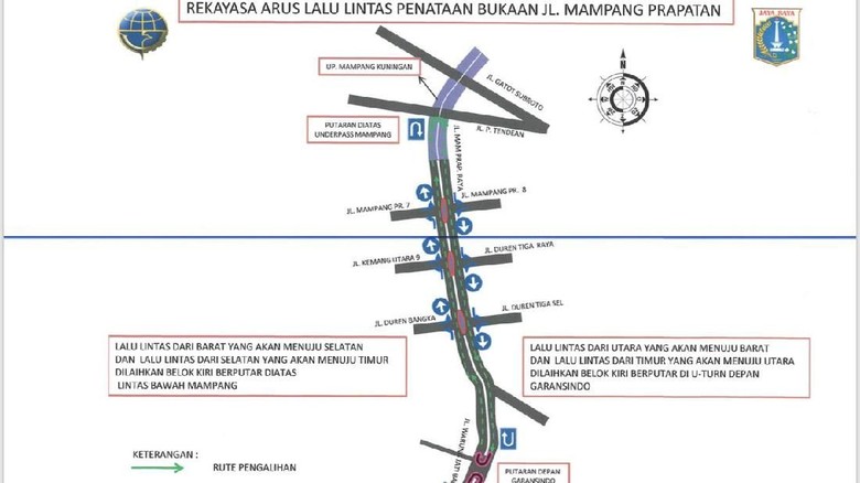 3 Simpang di Jalan Mampang Prapatan Diuji Coba Ditutup Mulai Besok 3 Simpang di Jalan Mampang Prapatan Diuji Coba Ditutup Mulai Besok