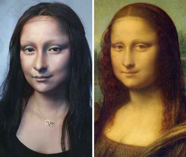Bagaimana menurutmu? He Yuhong sangat mirip atau tidak dengan Mona Lisa? Foto: Dok. Bored Panda