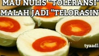 Menulis toleransi menjadi telor asin. Foto: Istimewa